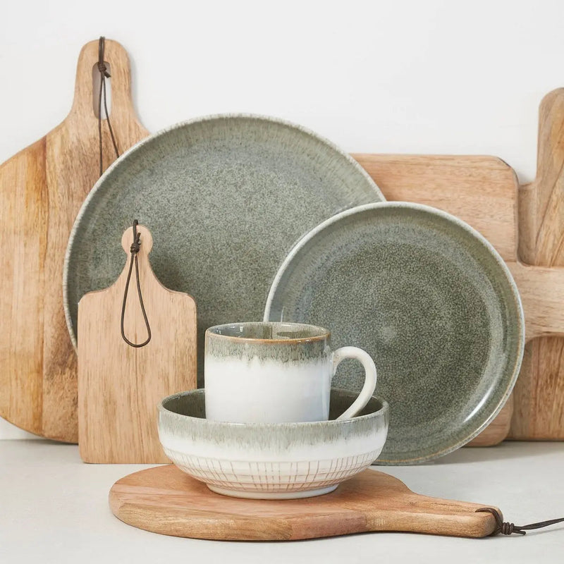 Plateau de service en teck naturel — apéritif et réception Zistyhome