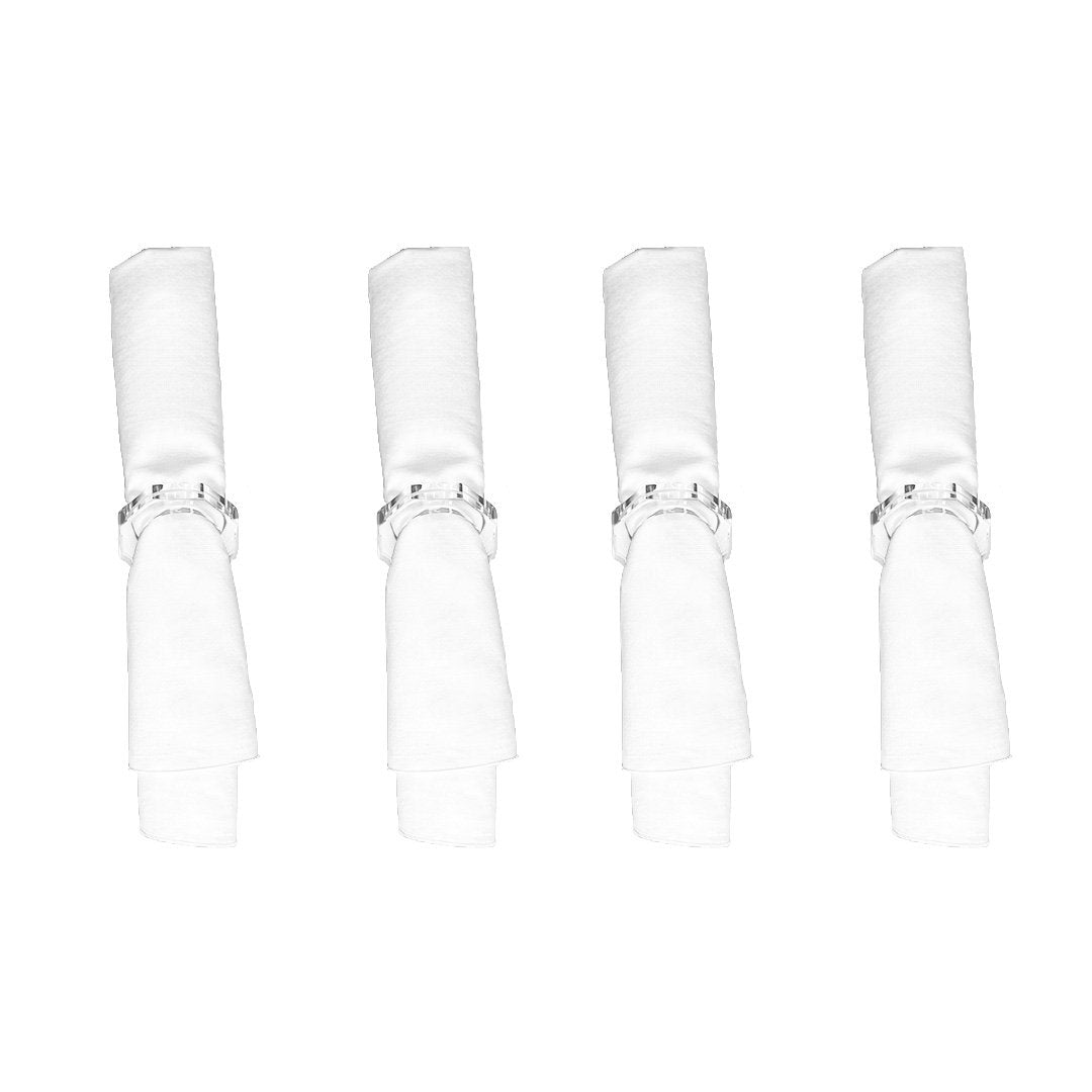 Ronds de serviette en cristal lot de 12
