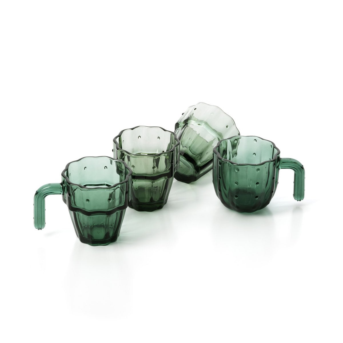 Verres The Stack-a-Cactus - Vert - Lot de 4