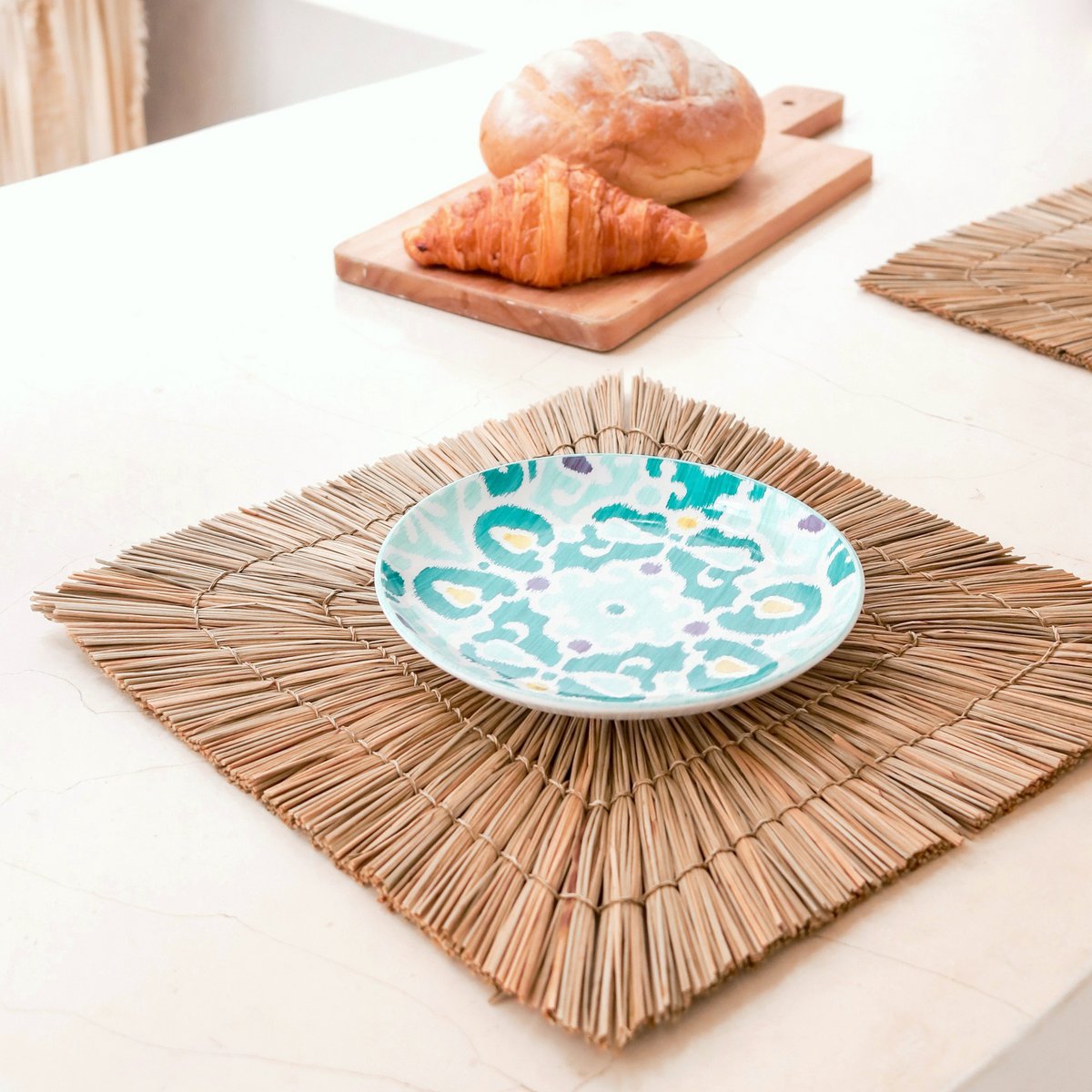 Set de table (Lot de 2, 4 ou 6) 36 cm | Set de table VARNA (naturel) en jonc de mer