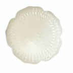 Assiette plate en porcelaine blanche Florale 25.5cm