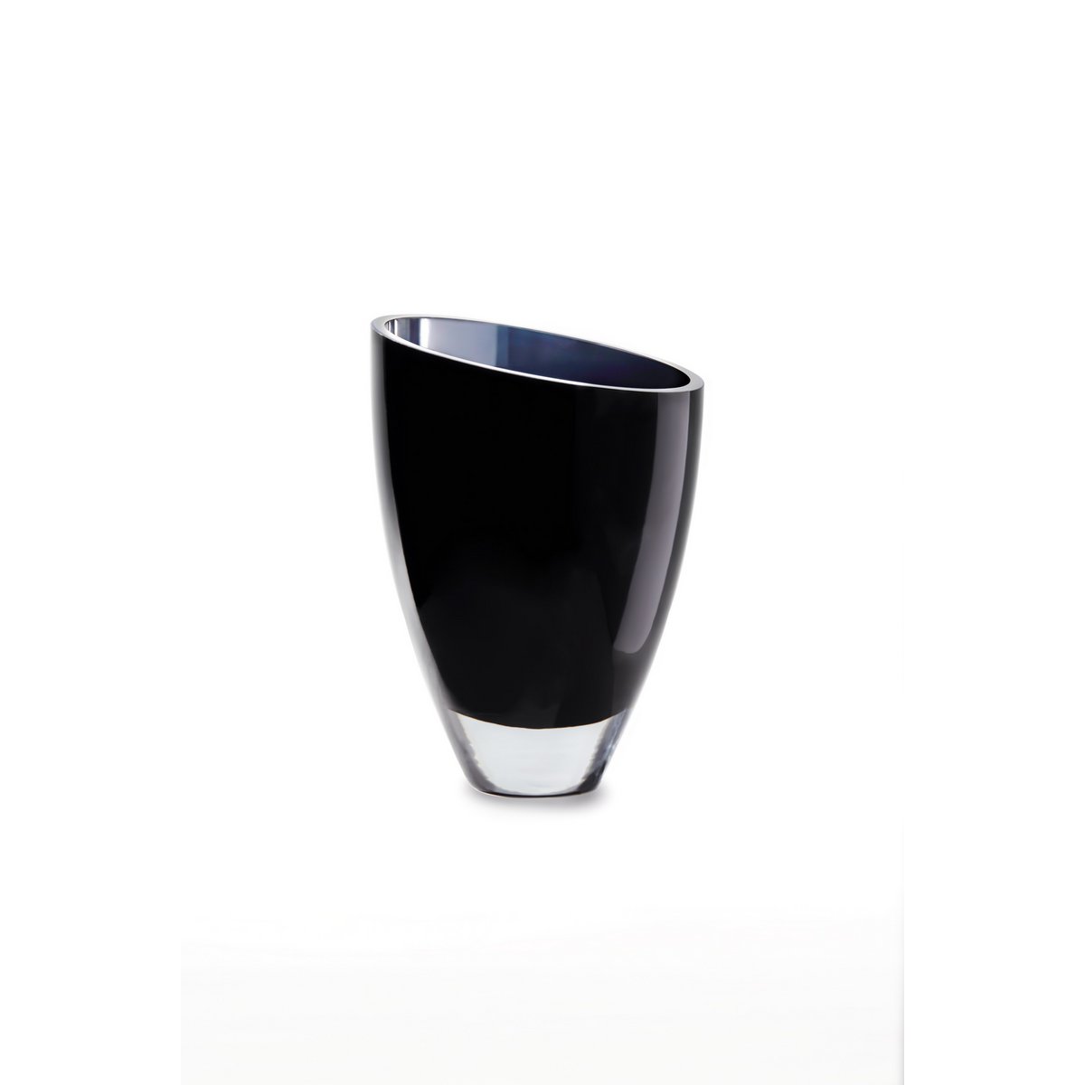vase en verre moderne élégant bleu foncé, BULED25IB, verre de luxe 9mm