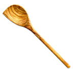 Cuillère de cuisine avec coin (30 cm) en bois d'olivier