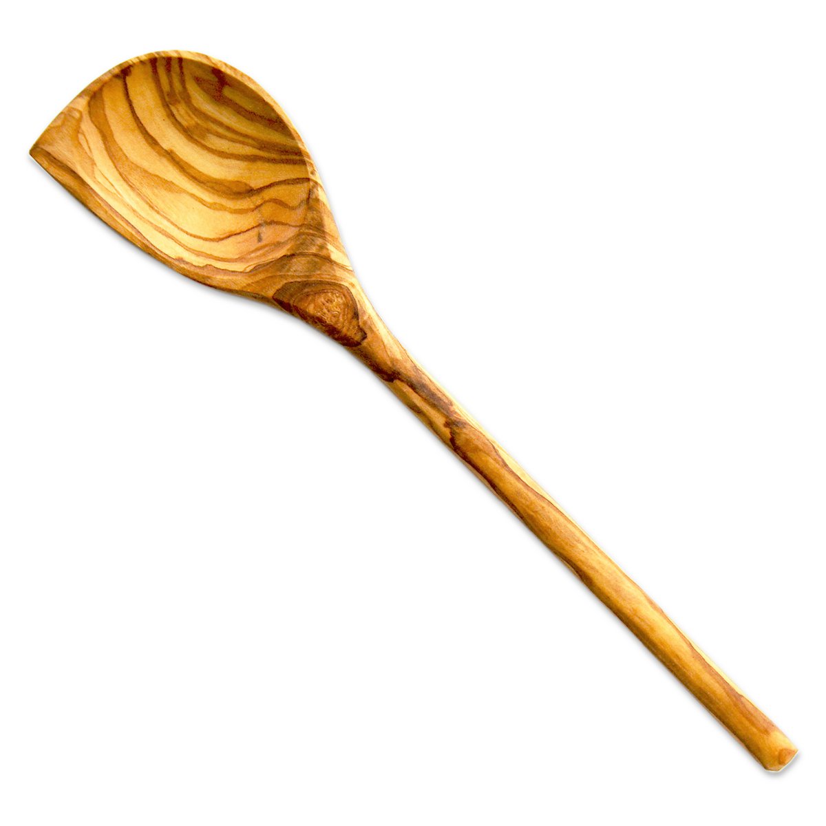 Cuillère de cuisine avec coin (30 cm) en bois d'olivier