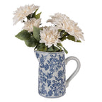 Boîte de décoration 21x13x21 cm Blanc Bleu Céramique