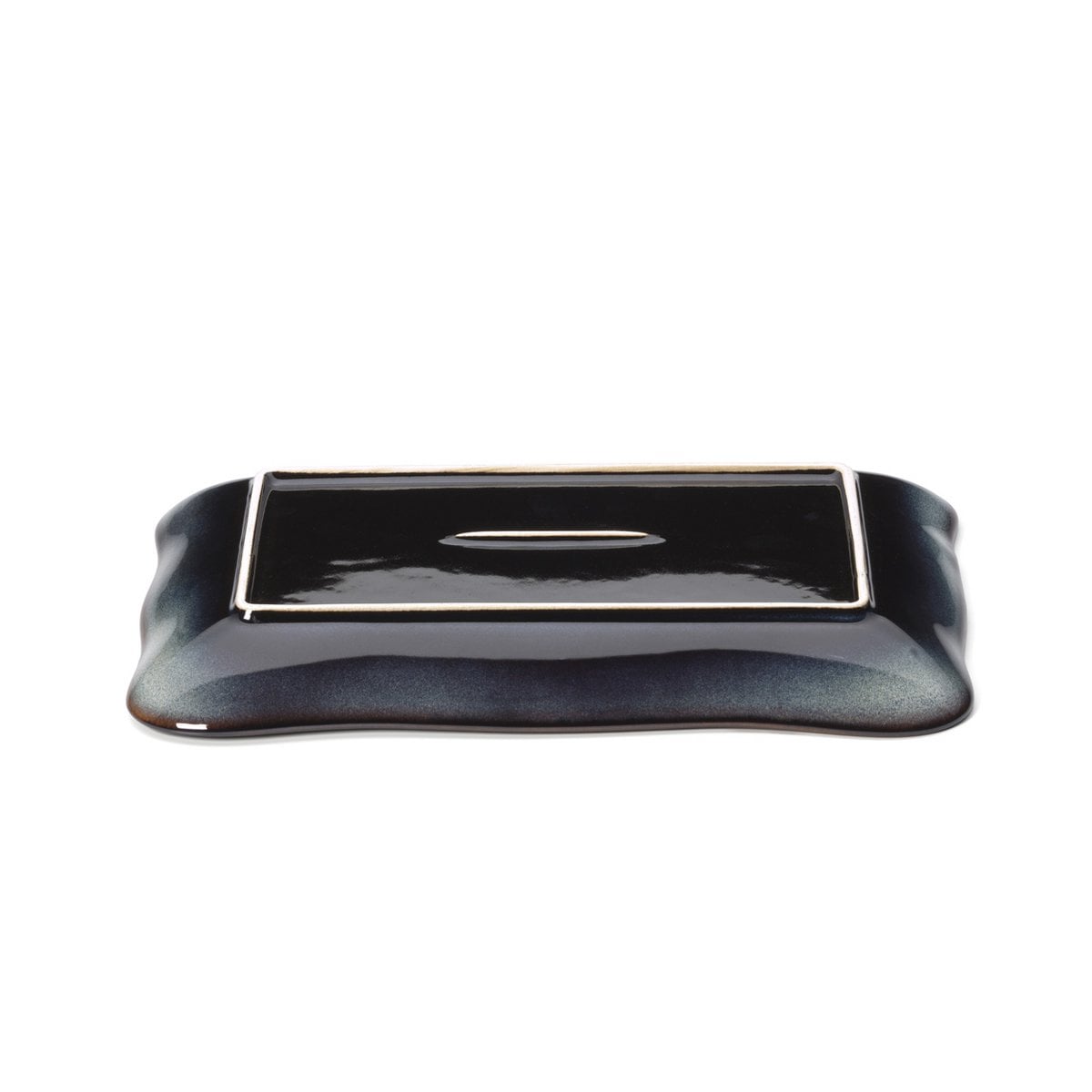 Assiette Rectangulaire The Lotus Ice - Gris Marron - L