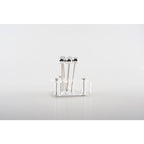 Piques apéritif argent avec support fromage - lot de 6