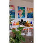 Art de la Table vase en verre épais de style rétro XXL, série: TYLER 46AM, édition de luxe en verre de 9 mm d'épaisseur Zistyhome art de la table