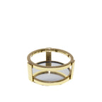 Dessous de bouteille miroir doré 13.5x13.5x5cm