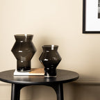 Vase au design moderne, best-seller tendance, verre gris foncé de haute qualité, CUZ11GR