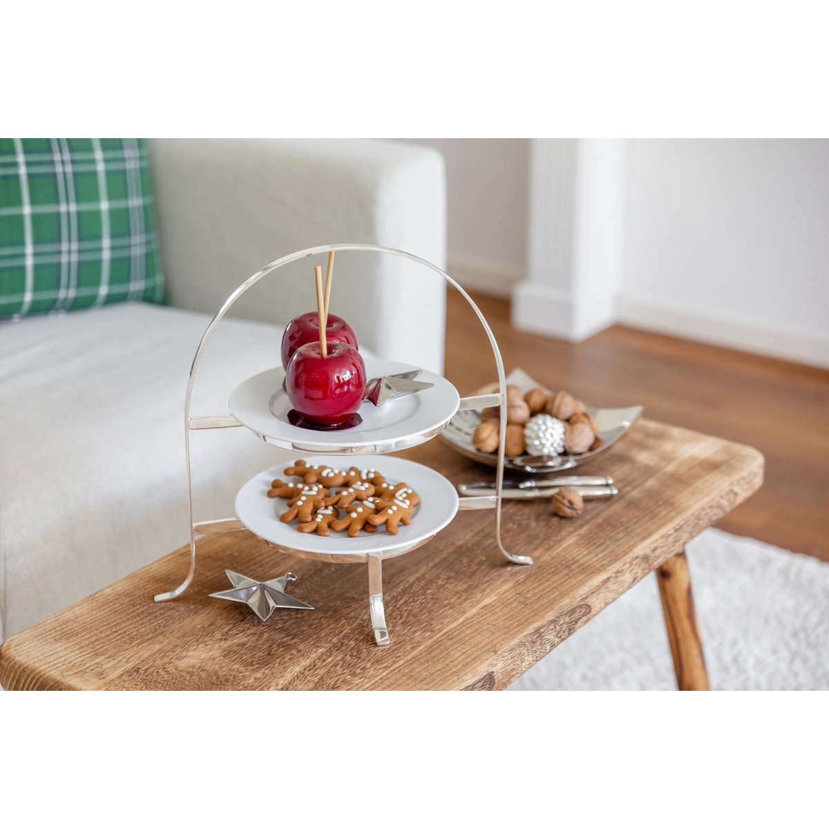 Présentoir à gâteaux Sina pour 2 assiettes H 33 cm
