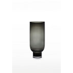 Art de la Table Boîtier de luxe moderne en verre de 9MM d'épaisseur, gris foncé, design sobre, OMAHA 28GR Zistyhome art de la table