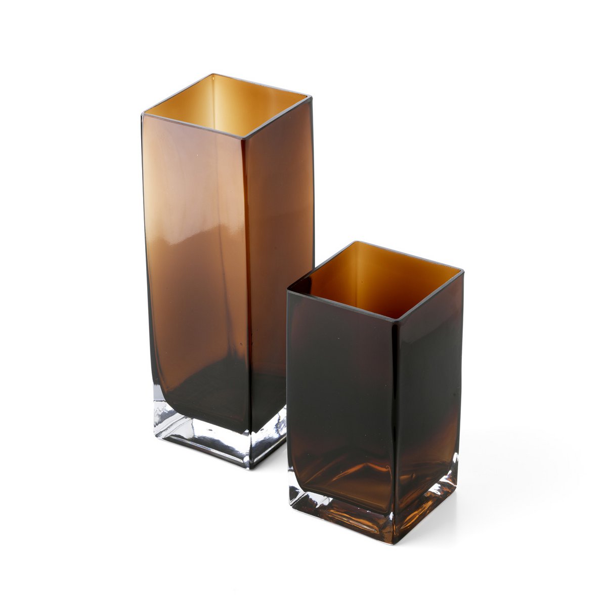 Le Vase Cuboïde Ambre - Ambre - S