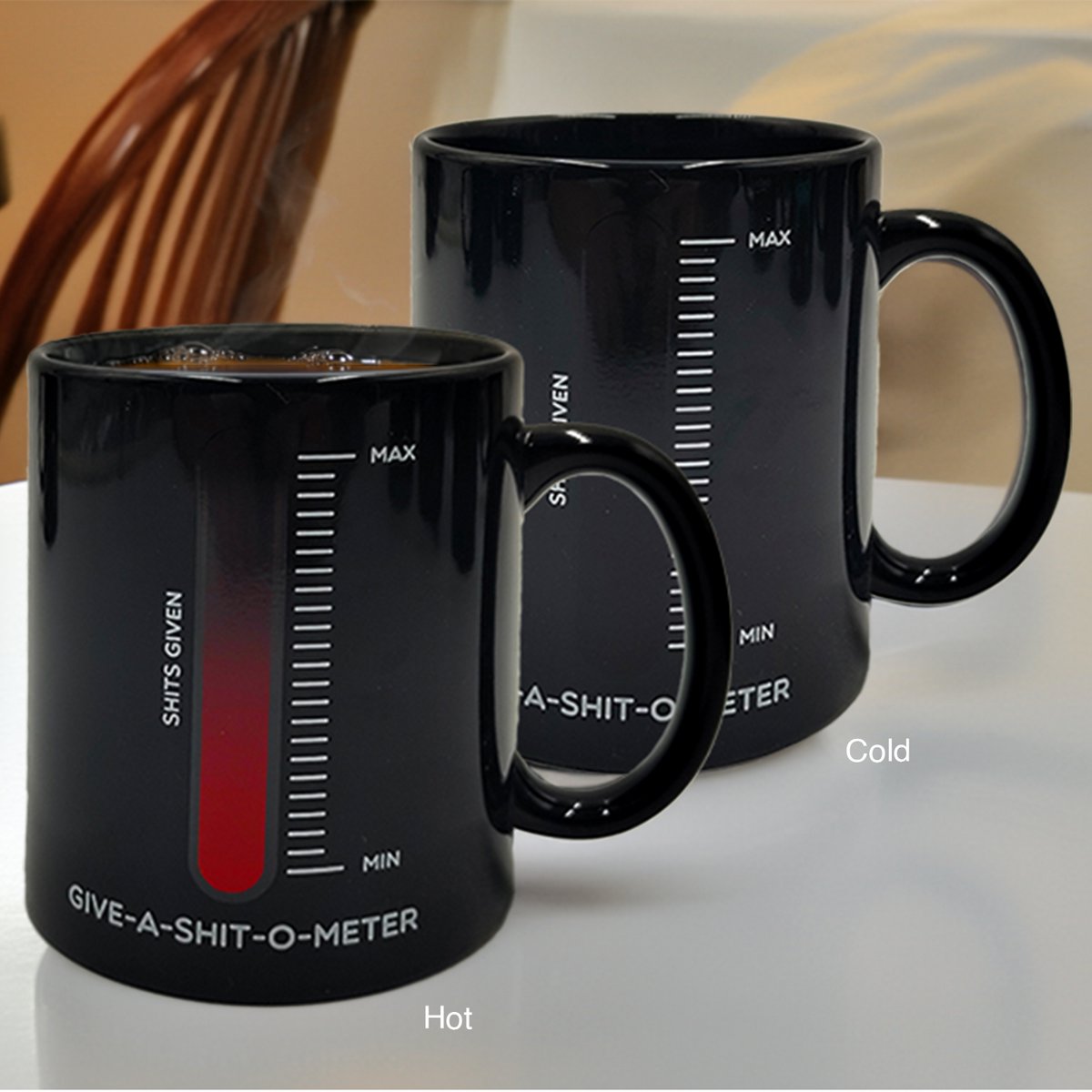Mad Monkey - Mug "Give a Shit" - avec changement de couleur