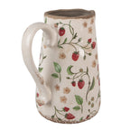 La décoration peut être de 21x15x23 cm cruche de fraise en céramique rouge beige
