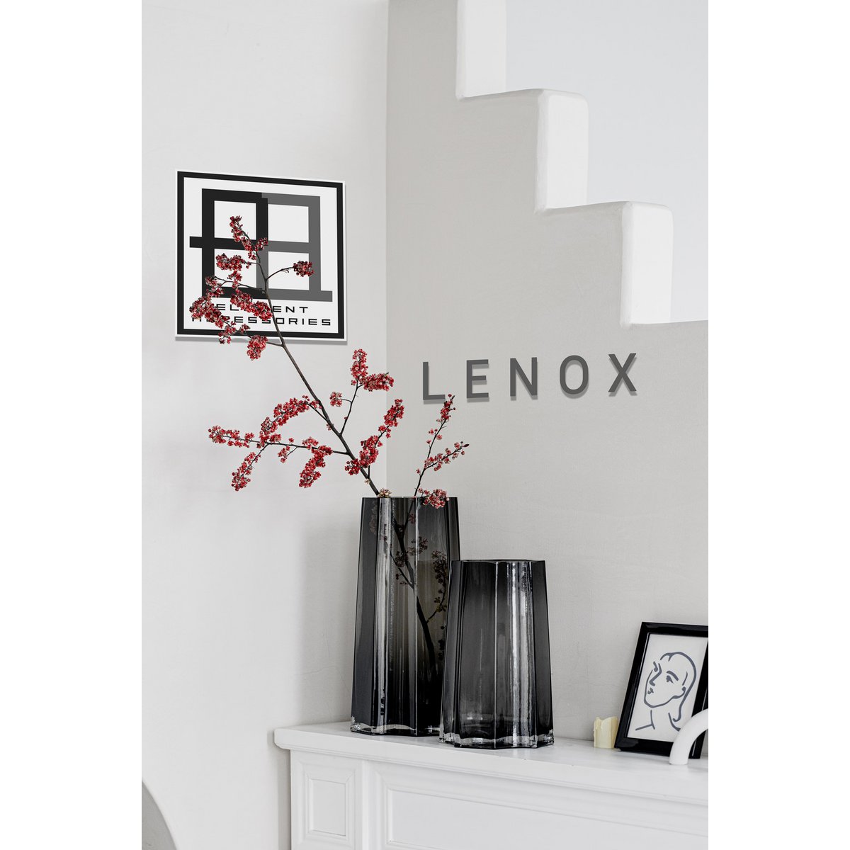 Vase de luxe moderne-classique, design élégant, LENOX 30 Gris