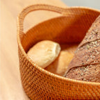 Petit panier de rangement en rotin Panier décoratif SUWARI (2 tailles) idéal comme panier à pain ou bol à fruits