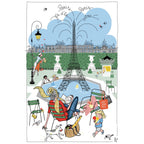 Torchon Les jardins parisiens Blanc 48 x 72