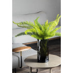 Vase cylindrique en verre de forme irrégulière, comme du bois noir. ABU30GR