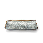 Assiette Rectangulaire The Lotus Ice - Gris Marron - L