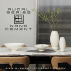 Vase moderne innovant, micro-ciment, Top Design, RUD22WH