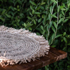 Set de table (lot de 2, 4 ou 6) 45 cm Tapis de table rond Boho WAISAI en raphia