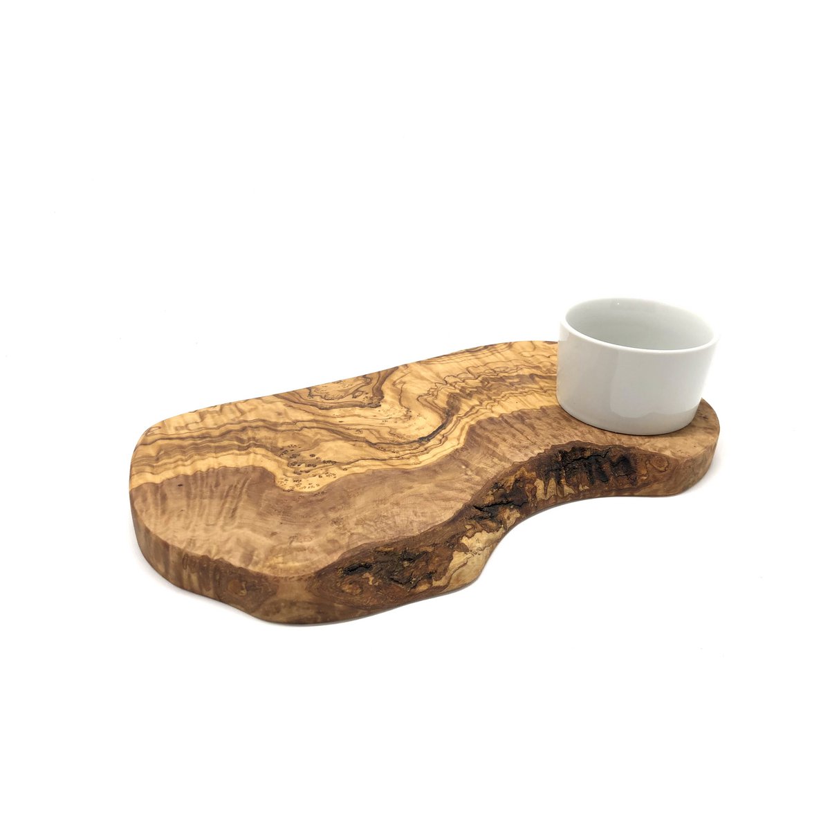 Planche à hamburger RUSTIC avec bol en porcelaine, environ 30 - 34 cm