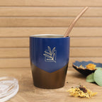 Calebasse isotherme bleue & bronze format voyage 25 cl et sa bombilla