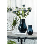 Bestselling glass vases: Large, modern, and elegant vase in deep blue, high-quality glass, DAVOS15