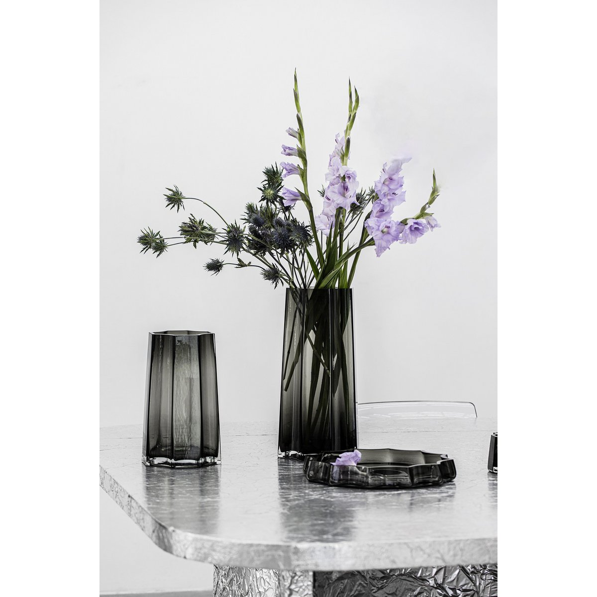 Grand bol ou récipient de luxe moderne-classique, design élégant, LENOX 05 Gris