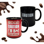 Mad Monkey - Tasse "Caution I am Hot" - avec changement de couleur