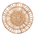 Set de table (Ensemble de 2, 4 ou 6) CARUBAN | Set de table Boho rond de 38 cm en jacinthe d'eau