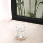 Ensemble de sous-verres ronds en marbre de 4 ou 8 RANUKA faits à la main (blanc)