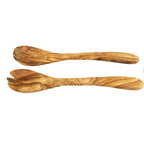 Couverts à salade en bois d'olivier 30 cm