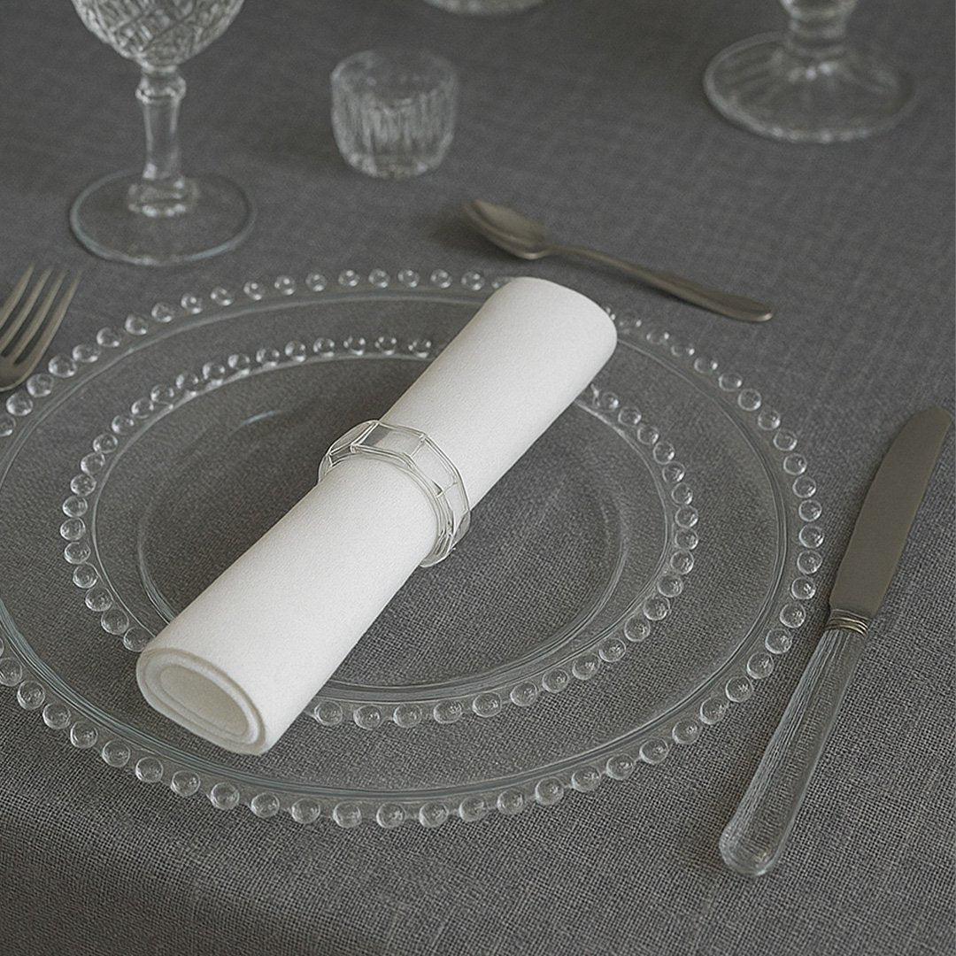 Ronds de serviette en cristal lot de 12