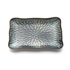 Assiette Rectangulaire The Lotus Ice - Gris Marron - L