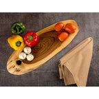 Disque d'arbre 34x216cm o. 52x24cm planche de service planche à découper en bois de service décoration acacia solide