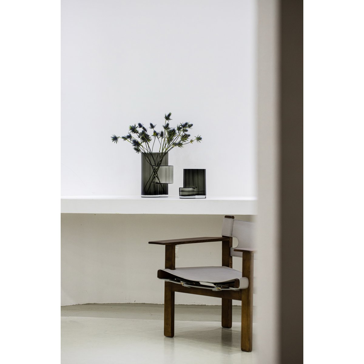 Art de la Table Vase en verre au design innovant avec une touche constructiviste, FUSION 20 Gris Zistyhome art de la table