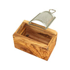 Petite râpe à parmesan / fromage en bois d'olivier