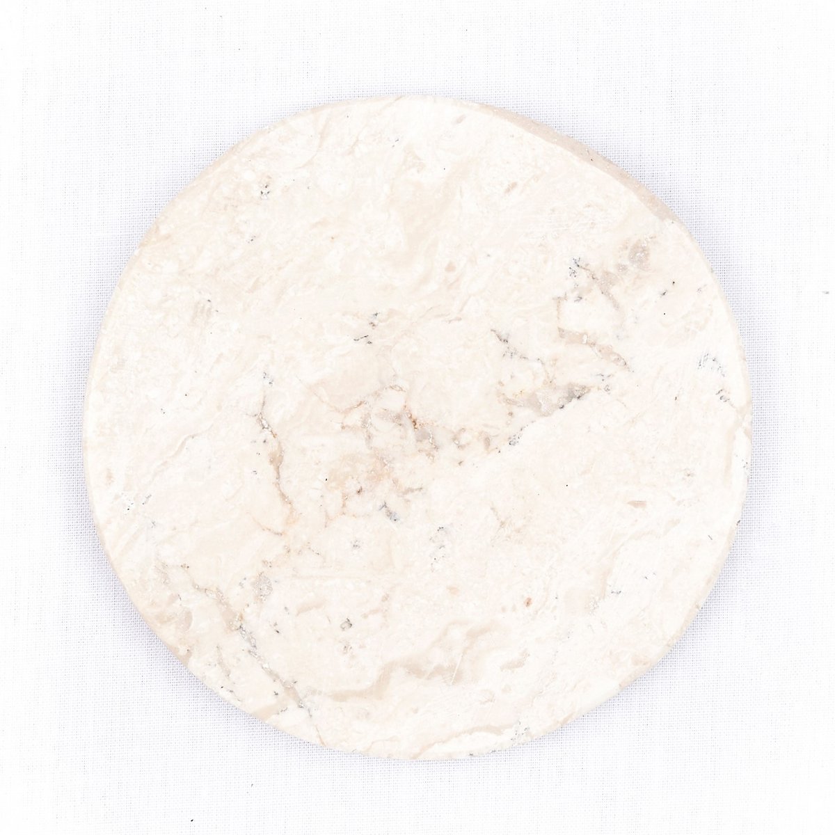 Ensemble de sous-verres ronds en marbre de 4 ou 8 RANUKA faits à la main (blanc)