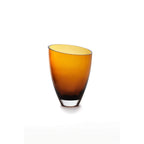 vase en verre de couleur ambre foncé en verre de luxe, BULED