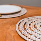 Set de table (Lot de 2, 4 ou 6) ILUH 35 cm | Set de table Boho en rotin