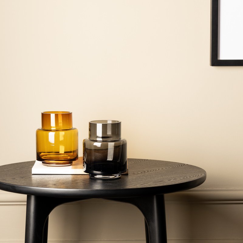 Art de la Table Petit vase au design rétro moderne, couleur gris foncé, TYLER07GR Zistyhome art de la table