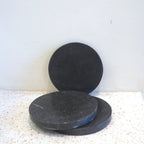 Ensemble de sous-verres ronds en marbre de 4 ou 8 RANUKA faits à la main (gris)