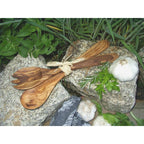 Couverts à salade en bois d'olivier 30 cm