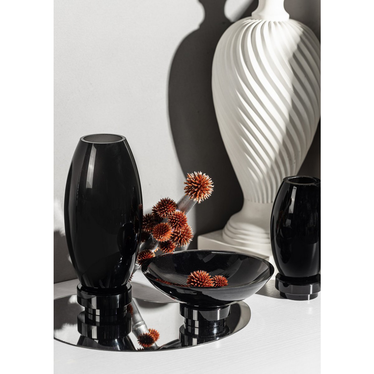 Art de la Table Grand vase moderne, design innovant, dos en verre haut de gamme. RUD44ZW Zistyhome art de la table