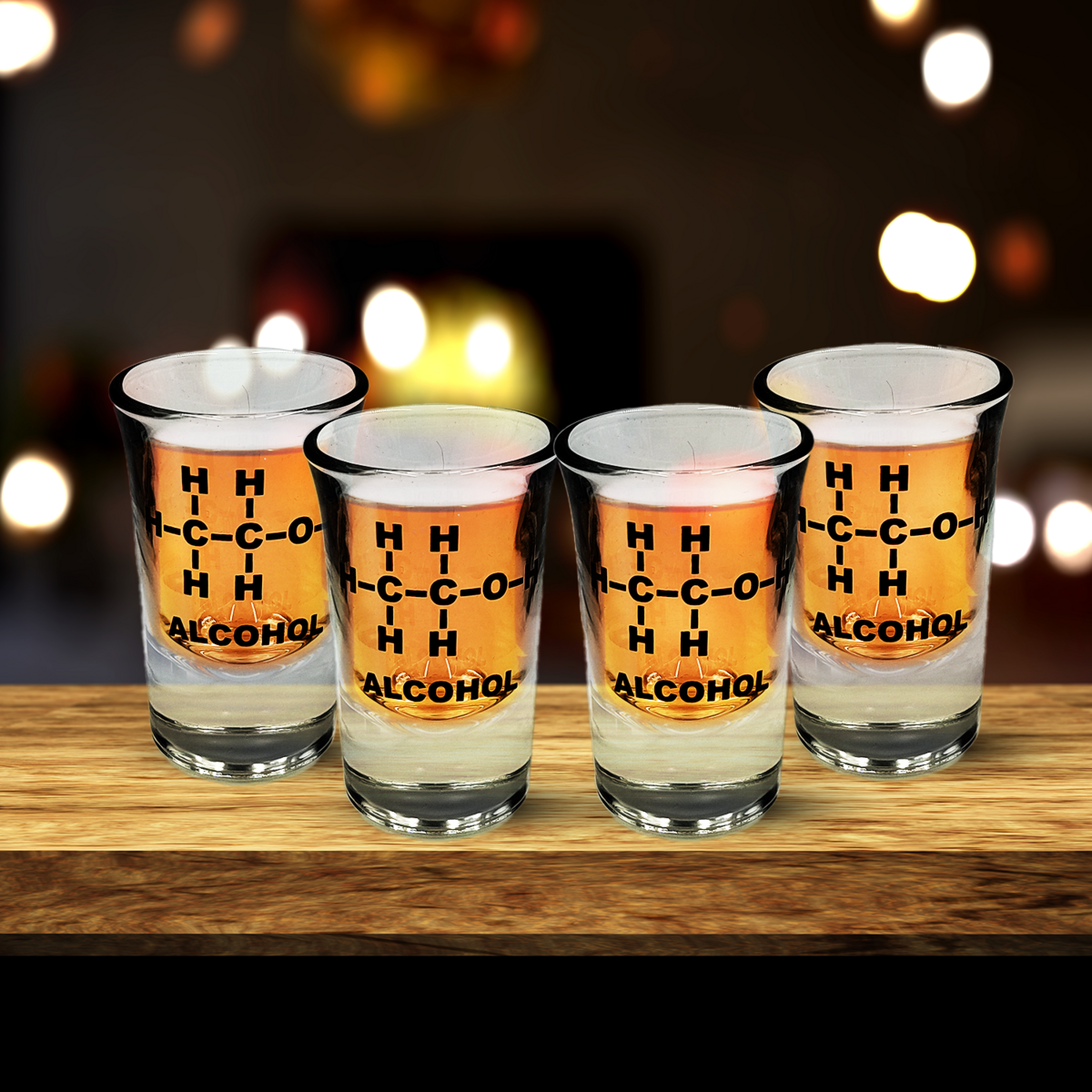 Mad Monkey - Verres à shot avec formule alcoolisée (lot de 4)