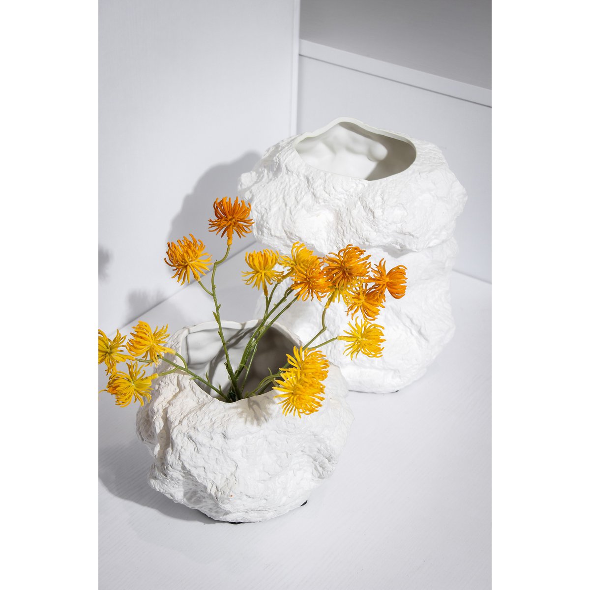 Vase en céramique w. look rock, design naturel tendance. CHU32WH