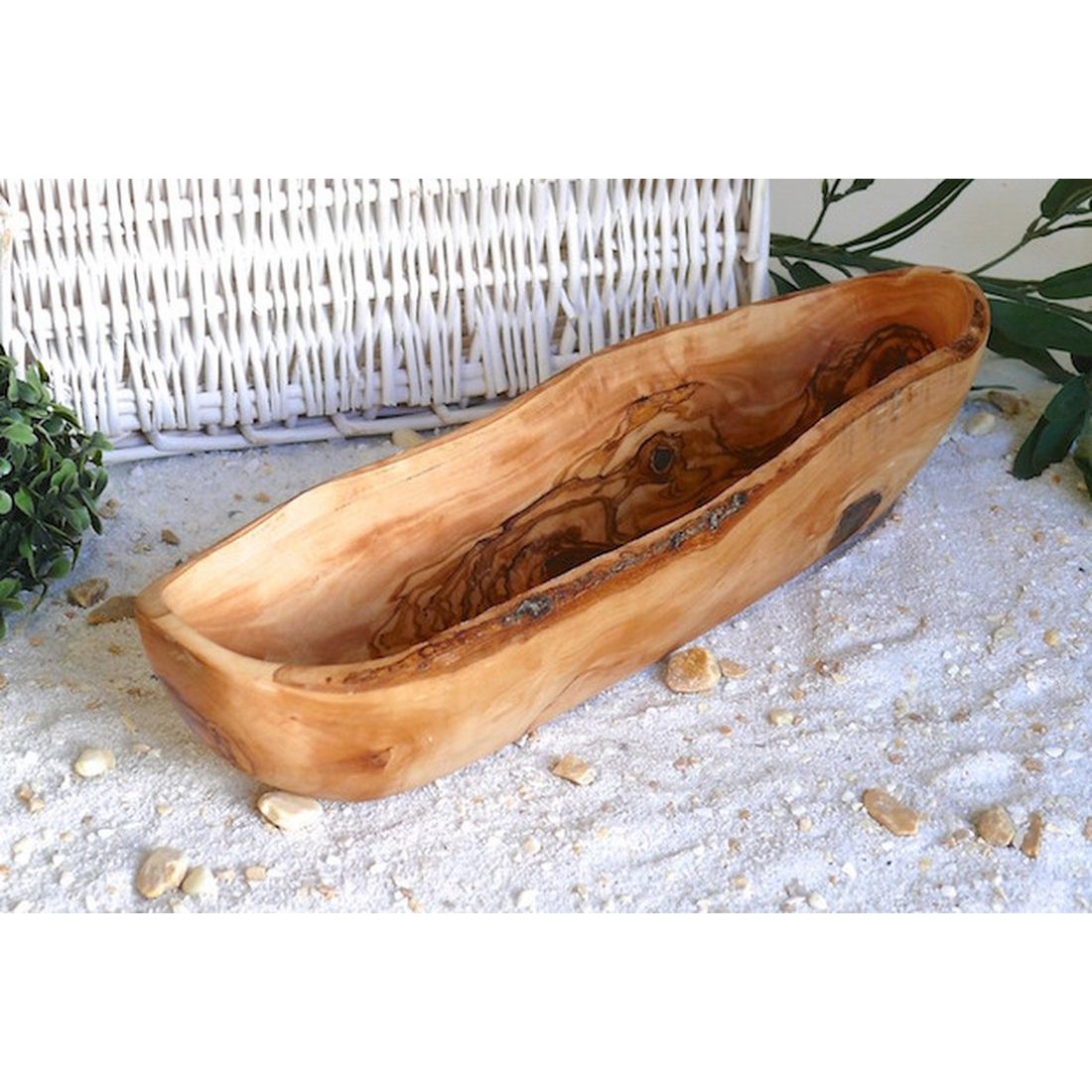 Bol à pain RUSTIC 35 – 39 cm en bois d'olivier
