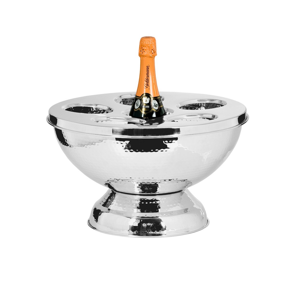 Glacière EDZARD Couvercle amovible Rockford, acier inoxydable poli miroir, extérieur martelé, ø 41 cm, H 25 cm